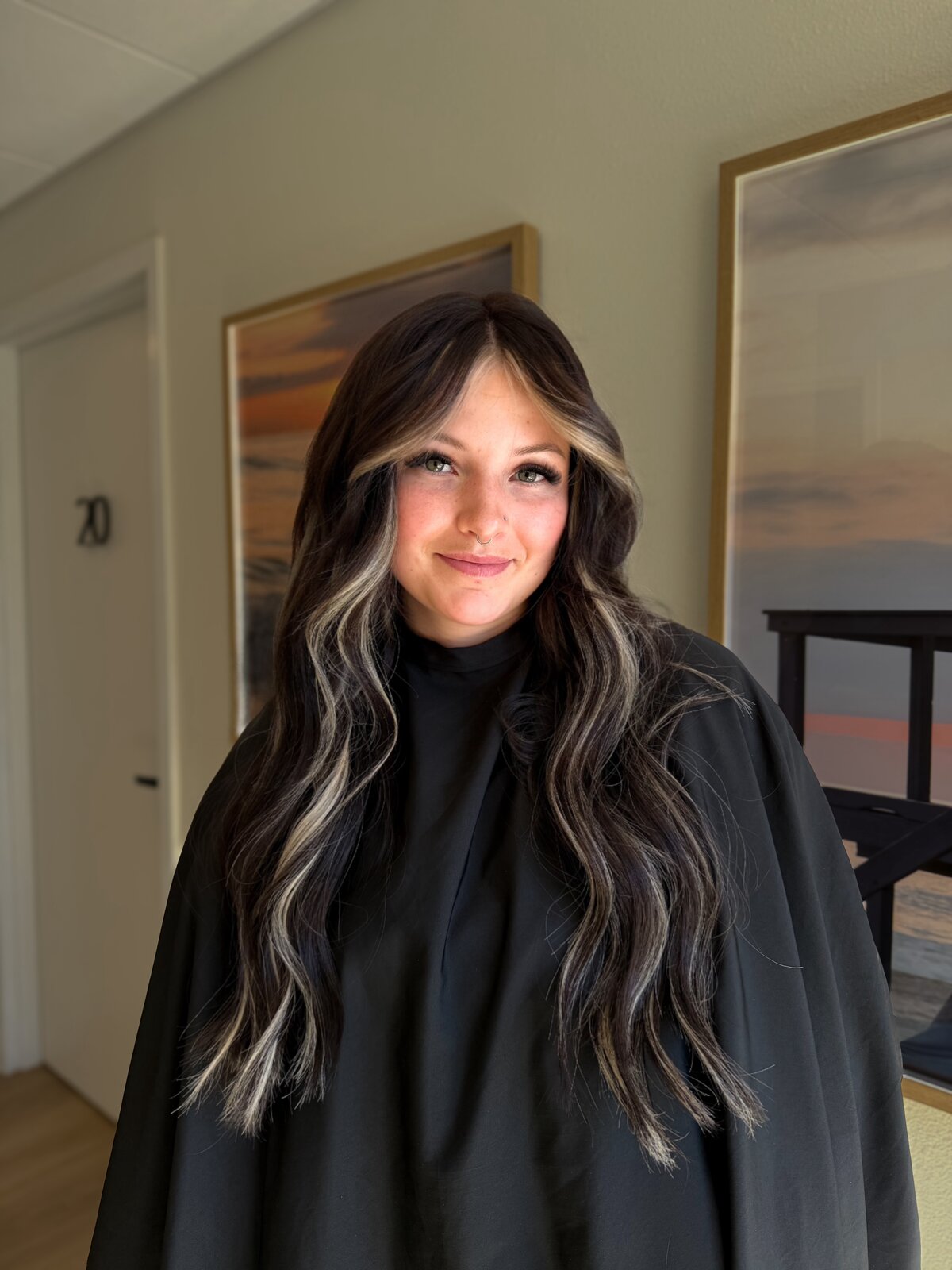 Dark with silver highlights