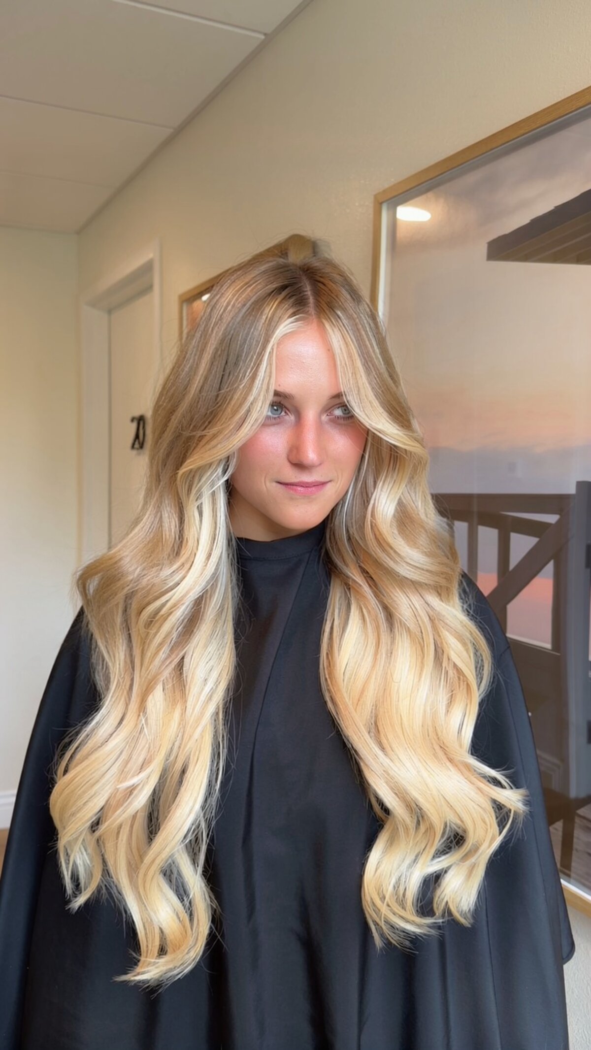 Golden blonde long